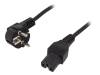 CP105 Кабель; вилка CEE 7/7 (E/F), IEC C15 "мама"; 1,8м; черный; 2,5А