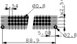 9-1393644-1 Гнездо; DIN 41612; тип С; "папа"; PIN: 96; a+b+c; THT; угловой 90°