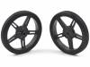 POLOLU WHEEL 60X8MM PAIR – BLACK, Колесо; Диам.вала:3мм; Ось: D-образный профиль; черный; резина, POLOLU