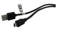 RND 765-00049 USB A Plug to USB Mini-B 5-Pin Plug Cable 1.8m Black