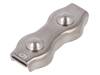 ZLR2-5-A4, Rope clamp duplex; acid resistant steel A4; for rope; Orope: 5mm, KRAFTBERG