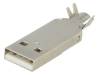 925 Вилка; USB A; на провод; под пайку; PIN:4; прямой; V: USB 2.0; 1А