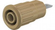 49.7079-27 Safety Socket 4mm Brown 24A 1kV Nickel-Plated