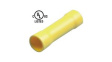 RND 465-00575 [100 шт] Butt Splice Connector, Vinyl, Yellow, 3.4 mm