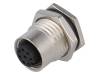 M12A-08PFFP-SF8001 Гнездо; M12; PIN:8; "мама"; код A-DeviceNet / CANopen; THT; 30В; 2А