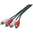 BB-1786 Extension cable audio stereo cinch 5 m Black