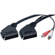 SC88-1M/BK-R Video cable Scart-Plug Scart 2x RCA-Plug Socket 1 m