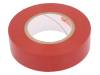 N-12 PVC TAPE 19MMX20M RED, Лента: электроизоляционная; W:19мм; L:20м; D:0,15мм; красный; 220%, PLYMOUTH