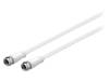66625, Кабель; 75Ом; 10м; антенная вилка 9,5 мм,с обеих сторон; белый, Goobay
