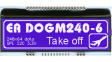EA DOGM240B-6 Дисплей: LCD; графический; 240x64; STN Negative; голубой; PIN: 20