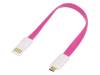 CU0087 Кабель; USB 2.0; вилка USB A, вилка micro USB B; позолота; 22мм