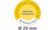 6933 Inspection Plate, 8 sheets/120 labels diam. 20 mm, Yellow