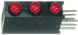 564-0100-111F PCB LED 3 mm round red/red/red