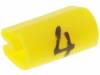 05801404 Маркер для проводов и кабеля; Маркировка:4; 1,5?2мм; ПВХ; желтый