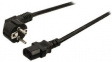 RND 465-00932 Mains Cable Type F (CEE 7/4) - IEC 60320 C13 3m Black