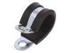 LKD11815 Хомуты; Oпетли: 18мм; W: 15мм; сталь; Материал корпуса: EPDM; W1