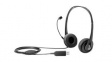 T1A67AA Headset, On-Ear, 20kHz, USB, Black
