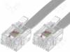 TEL-RJ11-WH/20 Кабель: соединительный, телефонный; вилка RJ11,с обеих сторон