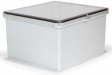 UPCT181610HSF PolyBox 482 х 431 х 286 мм, петли, 2 винта, монтажный фланец, прозрачная крышка,