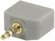 BAP424 Headphone splitter Jack plug, stereo male 3.5 mm - 2x jack coupling