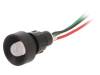 LRG-D10-230ACWK, Индикат.лампа: LED; вогнутый; 230ВAC; Отв: O13мм; IP40; пластмасса, POLAM-ELTA