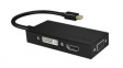 IB-AC1032 Adapter, Mini DisplayPort Plug - DVI-D Socket/HDMI Socket/VGA Socket