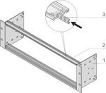 24563-100, Support kit, 3 HE, 84 TE, Schroff