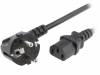 SN311-3/10/3BK Кабель; угловая вилка CEE 7/7 (E/F), IEC C13 "мама"; 3м; черный