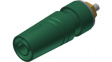 SAB 2640 LK Au green Laboratory socket diam. 4 mm Green CAT III 40 mm
