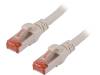 DK-1644-030 Patch cord; S/FTP; 6; многопров; Cu; LSZH; серый; 3м