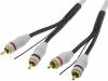 RCA-HQ2.500 Кабель; для усилителей; вилка RCA x2,управление, с обеих сторон
