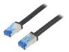 CQ7053S Patch cord; S/FTP; 6a; многопров; Cu; PE; черный; 2м; 26AWG