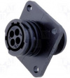 182921-1 Female receptacle series CPC 4-pin CPC1, Accepts Female Contacts/Square Flange