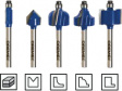 Dremel TR675 Routing Bit Set, 4.8 mm, 4.8, 6.3, 12.7 mm