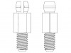 8G506V42712, Дистанц PCB; полиамид 66; Дл: 15,9мм; шток с резьбой,на защелки, DREMEC