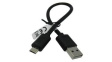 RND 765-00098 USB OTG Micro B to USB A Socket Cable 200mm Black