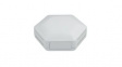 CBHEX1-15-WH HexBox IoT Enclosure with 1 Solid and 5 Vented Panels 130x146x45mm White ABS IP3