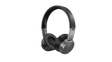 4XD0U47635 Headphones, On-Ear, 20kHz, Bluetooth/USB, Black / Grey