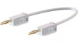 28.0039-04529 Test Lead 450mm White 30V Gold-Plated