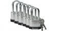 814096 [6 шт] Steel Padlock;Black;High-Grade Steel