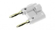 BU-PMDP-9 Banana Plug, White, 15A, Nickel