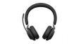 26599-989-899 USB-C Headset, Evolve 2-65, Stereo, On-Ear, 20kHz, USB/Bluetooth, Black