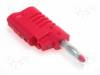1086-RT, Вилка; "банан" 4мм; 36А; 70ВDC; красный; 2,5мм2; Монтаж: на кабель, Electro-PJP
