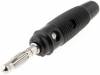 R8-25A-BLACK, Вилка; "банан" 4мм; 10А; 60ВDC; черный; Диам.кабеля макс:4мм, SCI