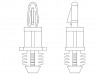 8G812V41134 Дистанц PCB; полиамид 66; Дл: 22,2мм; Цвет: натуральный; UL94V-2