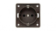 941852501 Wall Outlet INTEGRO 1x DE Type F (CEE 7/3) Socket Flush Mount 16A 250V Brown