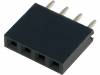 ZL262-4SG Гнездо; штыревое; "мама"; PIN:4; прямой; 2,54мм; THT; 1x4; позолота