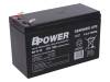 BV 9-12, Аккум: свиноцово-кислотный; 12В; 9Ач; AGM; необслуживаемый; 48Вт, BPOWER