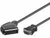 SCART-30/5 Кабель; вилка D-Sub 15pin HD, SCART вилка; 5м; черный