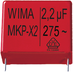 MKX21W42206G00MYSD, X2-конденсатор 2.2 uF 275 VAC, Wima